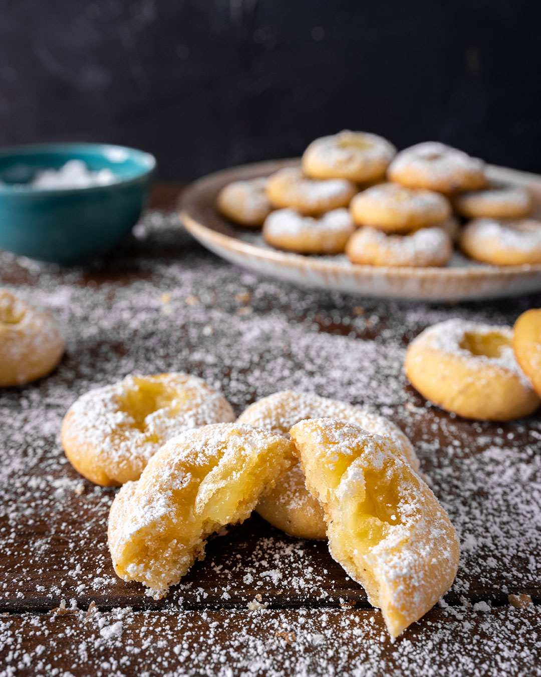 Einfache Weihnachtsplätzchen – Zitronenplätzchen mit fruchtiger Füllung