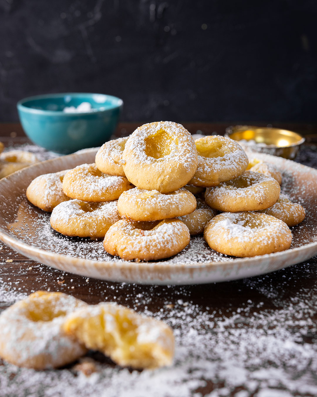 Einfache Weihnachtsplätzchen – Zitronenplätzchen mit fruchtiger Füllung