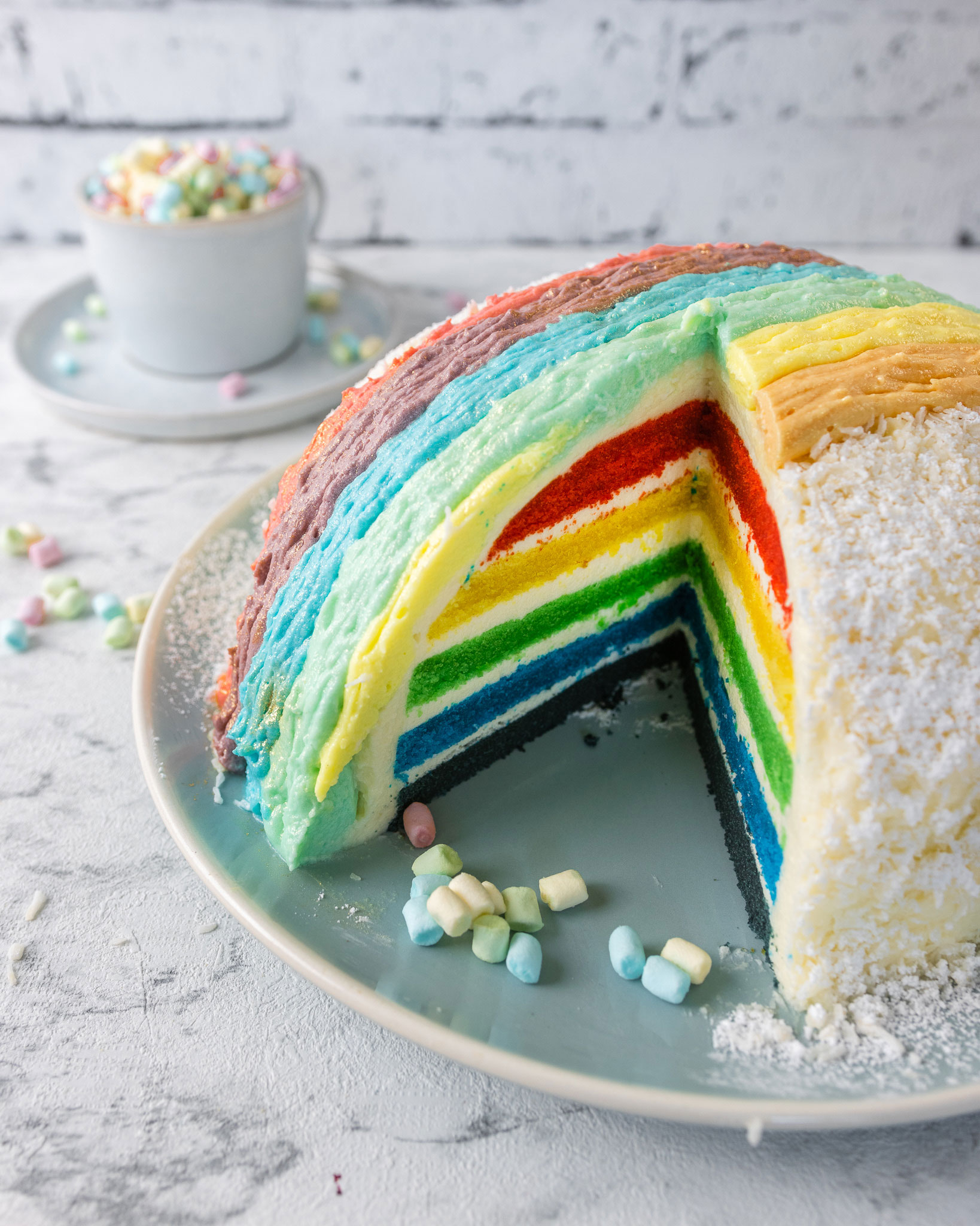 Regenbogen Kuchen Rezept - Ein Kuchen Mit WOW-Effekt